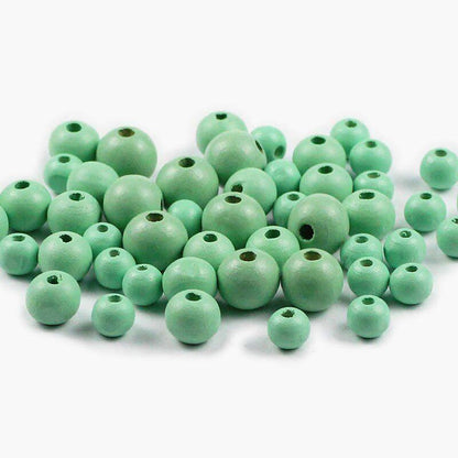 Pastel Wooden Round Beads, 8/10/12mm Spacer Beading Beads For Pacifier Clip Jewelry Findings Making DIY Necklace 200pcs 