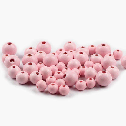 Pastel Wooden Round Beads, 8/10/12mm Spacer Beading Beads For Pacifier Clip Jewelry Findings Making DIY Necklace 200pcs 