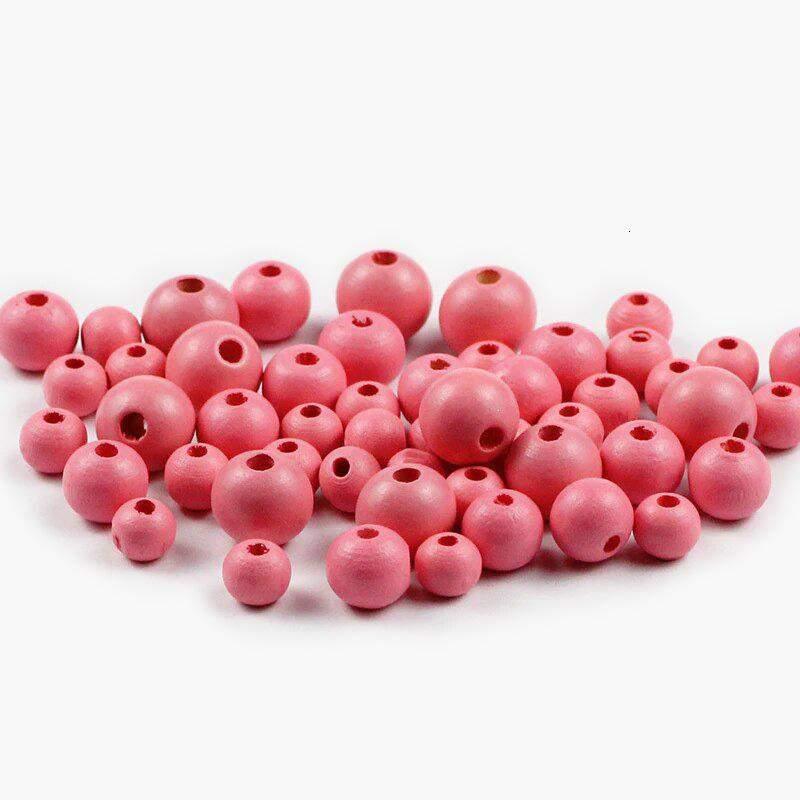 Pastel Wooden Round Beads, 8/10/12mm Spacer Beading Beads For Pacifier Clip Jewelry Findings Making DIY Necklace 200pcs 