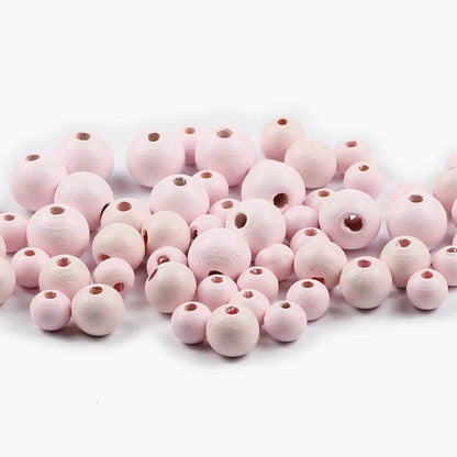 Pastel Wooden Round Beads, 8/10/12mm Spacer Beading Beads For Pacifier Clip Jewelry Findings Making DIY Necklace 200pcs 