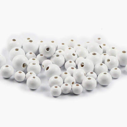 Pastel Wooden Round Beads, 8/10/12mm Spacer Beading Beads For Pacifier Clip Jewelry Findings Making DIY Necklace 200pcs 