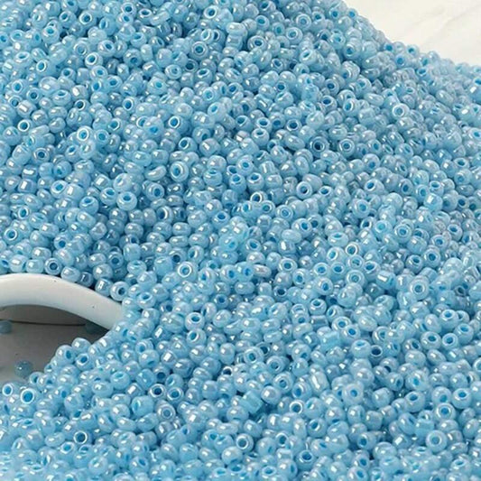 Pearl blue Miyuki Delica seed beads, 2mm 12/0 small glass Austria  japanese round beads, 1000pcs 