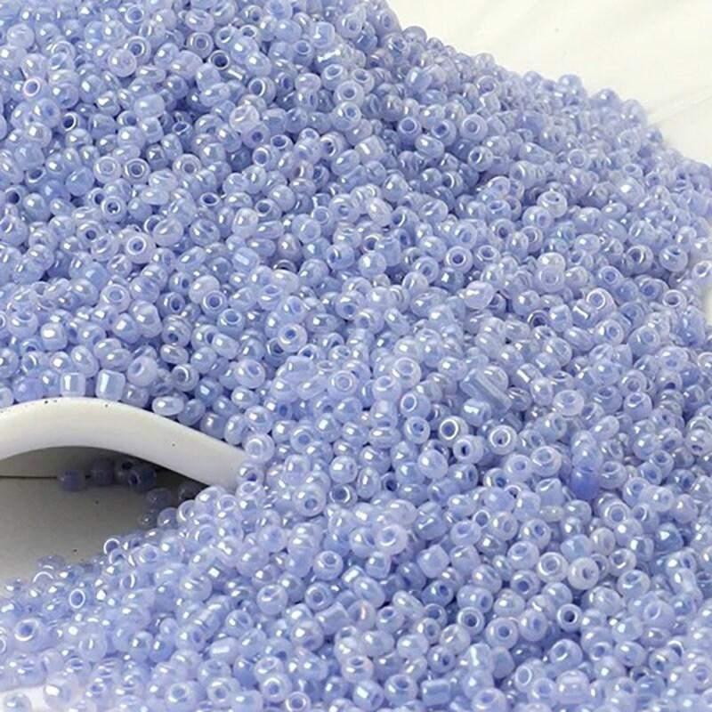 Pearl Ink blue japanese seed beads, glass Austria Miyuki Delica round small beads, 1000pcs, 2mm 12/0 