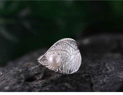 Pearl Leaf Ring 