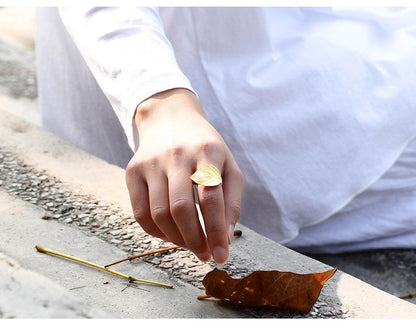 Pearl Leaf Ring 