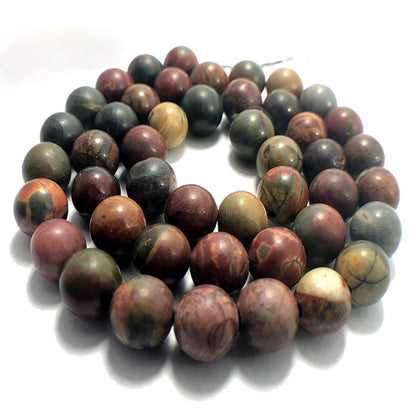 Picasso Jasper beads, Round 4-12mm, 15.5 Full Strand 