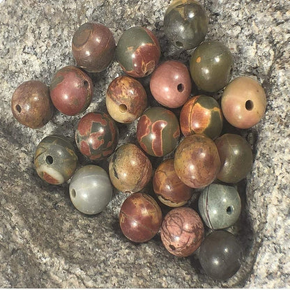 Picasso Jasper beads, Wholesale Round stone 4-12mm, 5-200pcs 