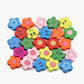 Plum Blossom Flower Wood Beads, Mixed Color Loose Beads 12/15/20mm 
