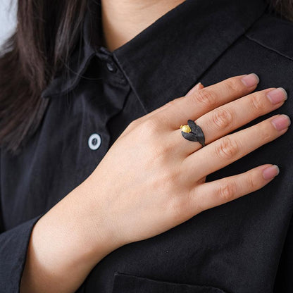 Pomegranate Fruits Leaves Ring 