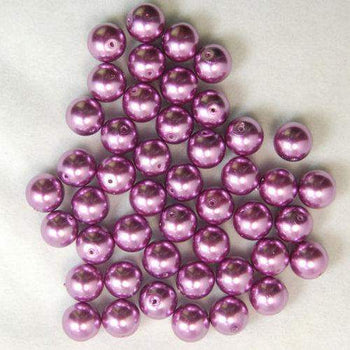 Purple Czech Glass Pearl Round Beads, 100pcs for all size - 3mm 4mm 6mm 8mm 10mm 12mm 14mm, Opaqu loose beads For jewelry making and beading 