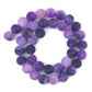 Purple Fire Crackle Agate Round Beads, Matte frosted 4-16mm, 15 strand 