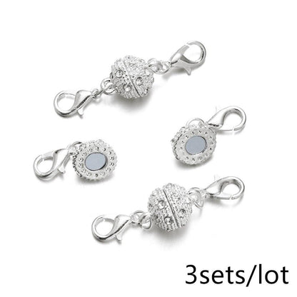 Rhinestone Ball Magnetic Clasps 