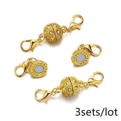 Rhinestone Ball Magnetic Clasps 