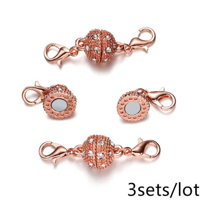 Rhinestone Ball Magnetic Clasps 