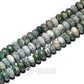 Rondelle Disk Green Spot Jasper Beads, Smooth Matte and Faceted 