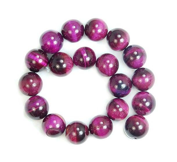 Rose Pink Tiger Eye Gemstone Beads, 6mm 8mm 10mm 12mm beads, Round Jewelry loose Natural Stone Beads 