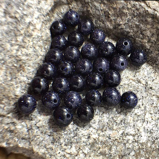Round Blue Sand Stone Aventurine Beads, Wholesale lot, size  4-12mm 