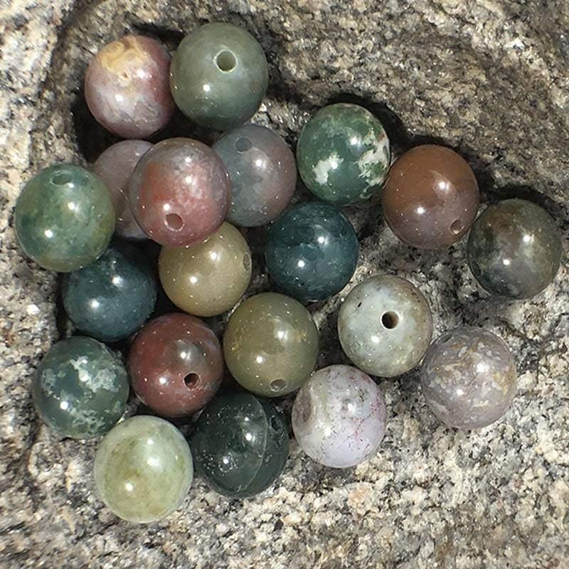 Round Indian Agate beads, Wholesale lot, 4-12mm 5-200pcs 