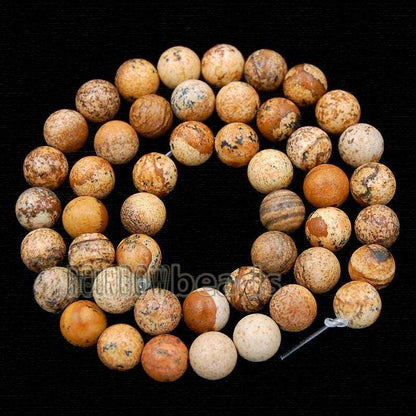 Round Picture Jaspr Beads, 15.5 Full Strand, 2-10mm 