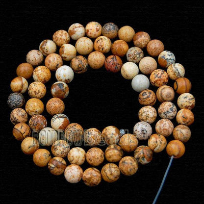 Round Picture Jaspr Beads, 15.5 Full Strand, 2-10mm 