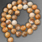 Round Picture Jaspr Beads, 15.5 Full Strand, 2-10mm 