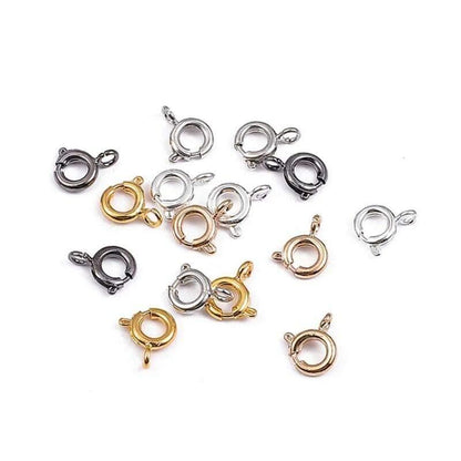 Round Trigger Lobster Clasp 30pcs, Silver Gold Copper 