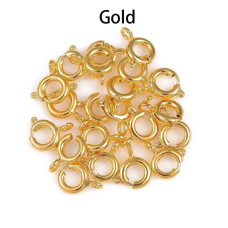 Round Trigger Lobster Clasp 30pcs, Silver Gold Copper 