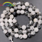 Rutilated Black White Quartz Beads, Gemstone Beads, Stone Spacer Beads, Round Natural Beads,  4mm 6mm 8mm 10mm 12mm 15''5 strand 