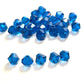 Sapphire blue Czech Crystal Faceted Bicone beads, 3mm 4mm Acrylic Faceted Bicone beads, 100pcs,  for jewerly making and beading 