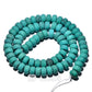 semiprecious Natural Rondelle Blue Turquoise Blue, Smooth Matte , Disk Stone Loose 4x6mm 5x8mm Jewelry beads, 15.5” str 