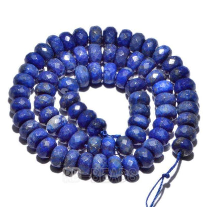 Semiprecious Natural Rondelle Disk Lapis Lazuli Beads, Smooth Matte and Faceted Stone Beads,  Loose 4x6mm 5x8mm, 15.5'' strand 