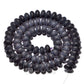 Semiprecious Rondelle Disk Black Agate Beads, Smooth Matte and Faceted 
