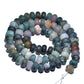 Semiprecious Rondelle Disk Indian Agate Beads, Smooth Matte or Faceted 