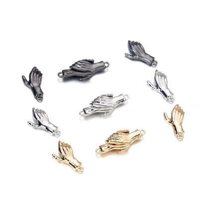 Shake Hands Style Magnetic Clasps, 6pcs 