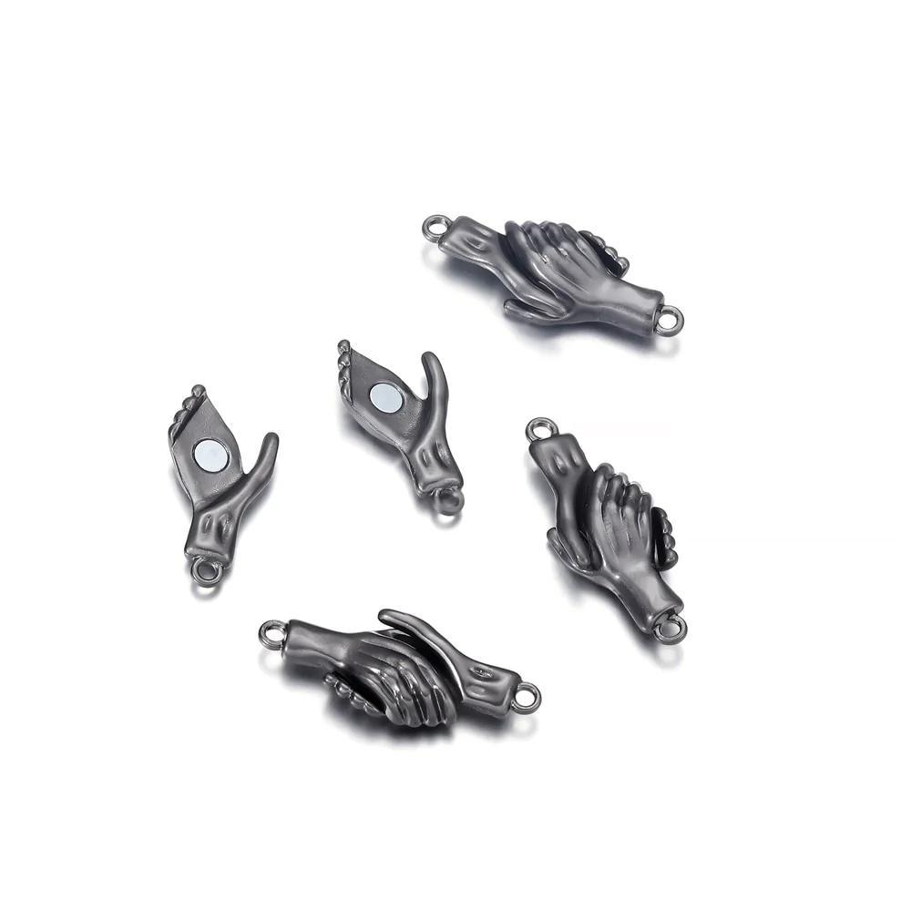 Shake Hands Style Magnetic Clasps, 6pcs 
