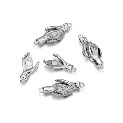 Shake Hands Style Magnetic Clasps, 6pcs 