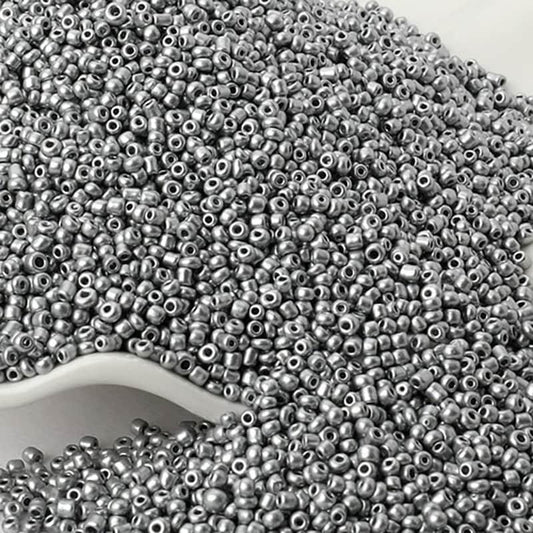 Silver gray Opaque japanese seed beads, 2mm 12/0 galvanized Miyuki Delica small glass Austria round beads, 1000pcs 