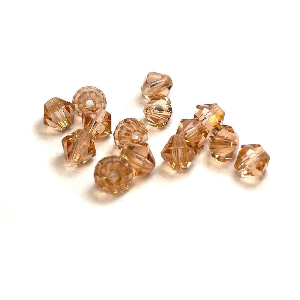 Smoked Topaz Crystal Faceted Bicone beads, 3mm 4mm Acrylic Faceted Bicone beads, 100pcs,  for jewerly making and beading 
