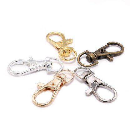 Split Key Ring Swivel Lobster Clasp, 10pcs 