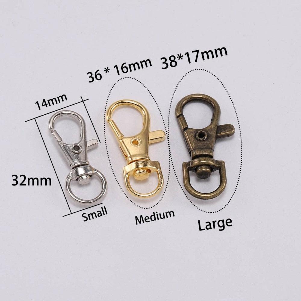 RainbowShop for Craft Swivel Lobster Clasp Split Key Rings: Swirl of Functionality KC Gold / 9 x 23mm