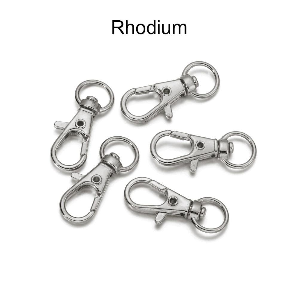 10pcs Alloy Split Key Ring Keychain Chain Connector Clasps