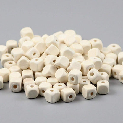 Square Cube Wood Beads for Jewelry Making DIY, Eco-Friendly for Wooden Necklace Bracelet Findings 100pcs 8/10mm 