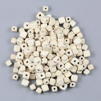 Square Cube Wood Beads for Jewelry Making DIY, Eco-Friendly for Wooden Necklace Bracelet Findings 100pcs 8/10mm 