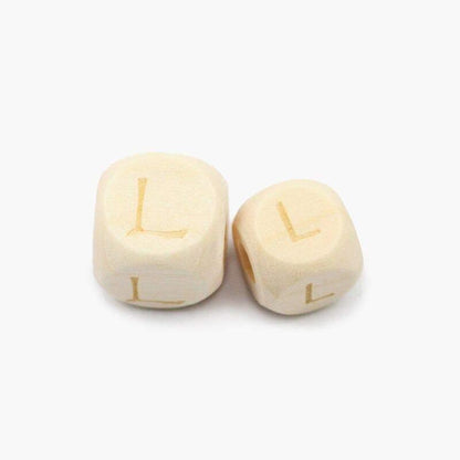 Square Letters Grass Tree Wood Bead Laser, Alphabet A~Z Ecofriendly Wooden Beads 26pcs 10/12mm 