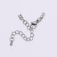 Stainless steel Lobster Clasp with Extender Chain, 5pcs 