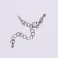 Stainless steel Lobster Clasp with Extender Chain, 5pcs 