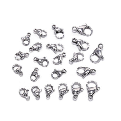 Stainless Steel Lobster Clasps, 3-15 mm 