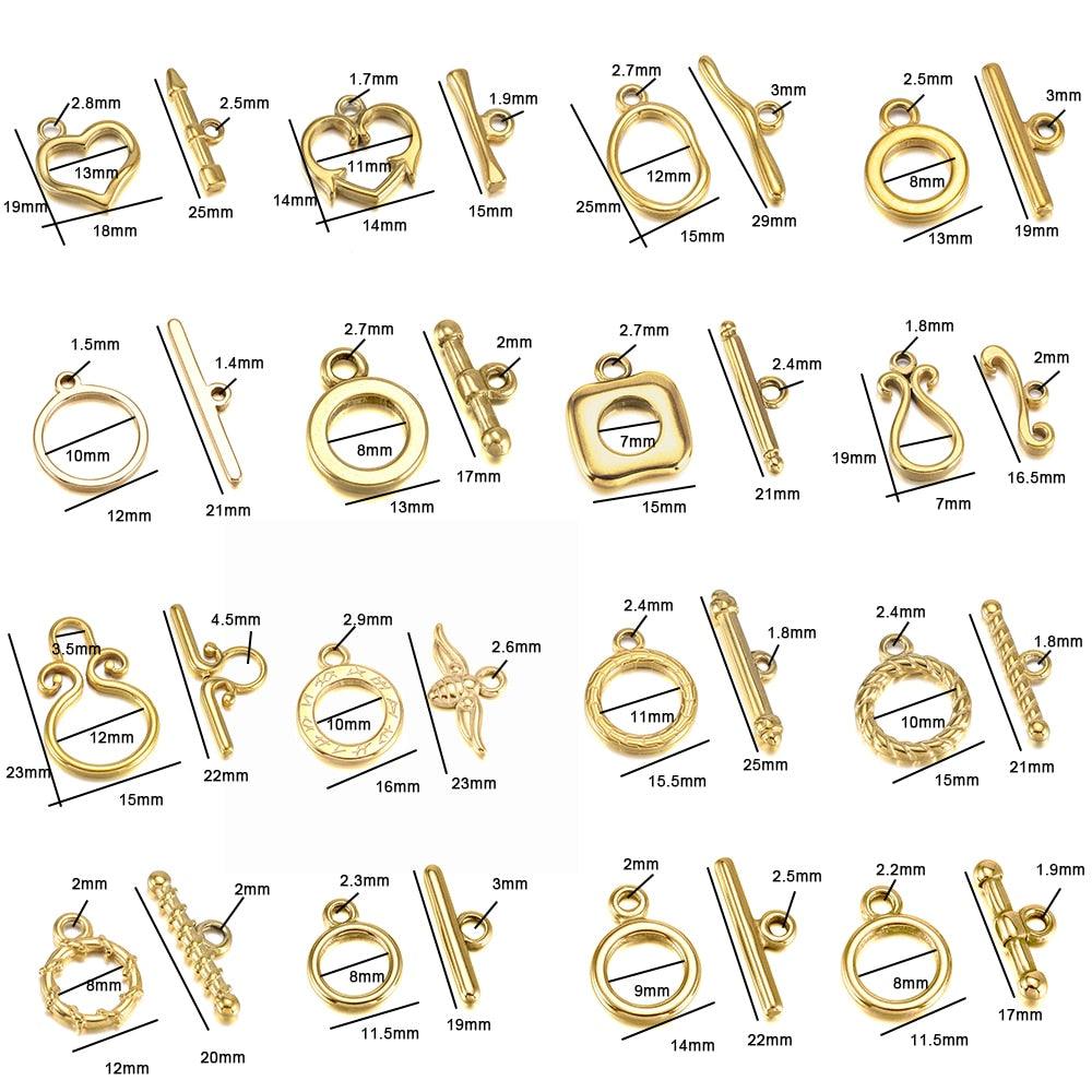 Stainless Steel OT Clasps, 16 styles 