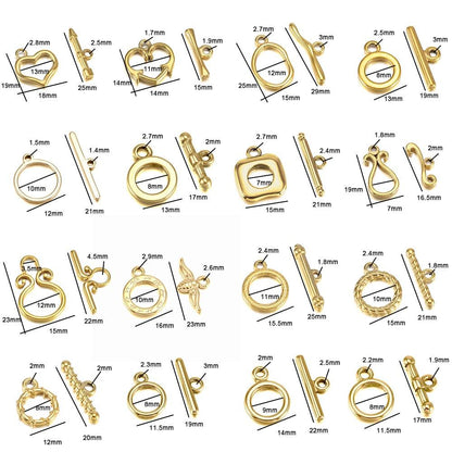 Stainless Steel OT Clasps, 16 styles 