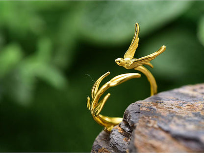 Swallow Willow Branch Ring 